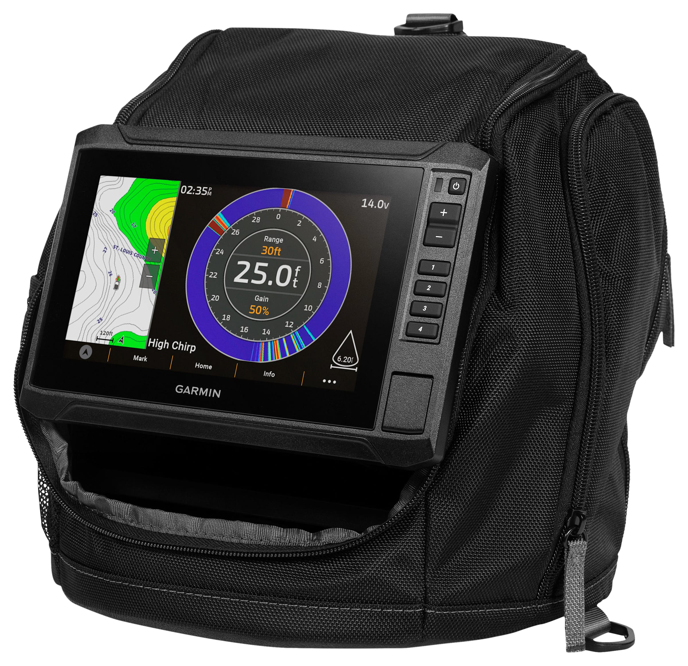 Garmin ECHOMAP UHD2 7'' sv Ice-Fishing Bundle with 73sv Fish Finder and GT10HN-IF Transducer