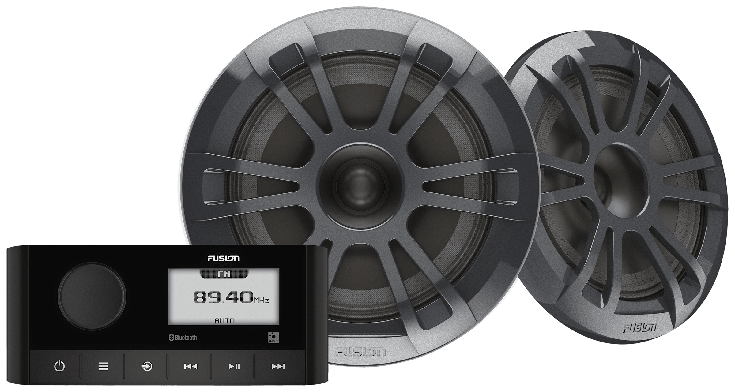 Fusion MS-RA60 Marine Stereo and EL Sports Speaker Kit
