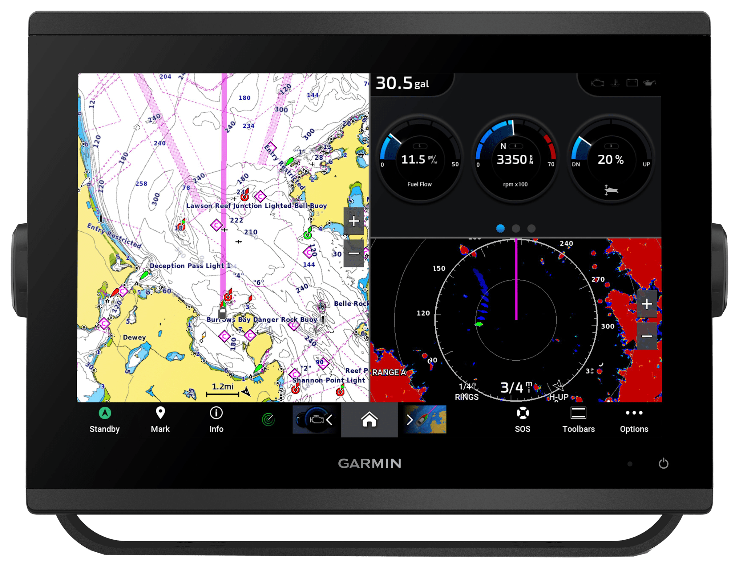 Garmin GPSMAP 1243 12'' Chartplotter with Garmin Navionics+ Mapping