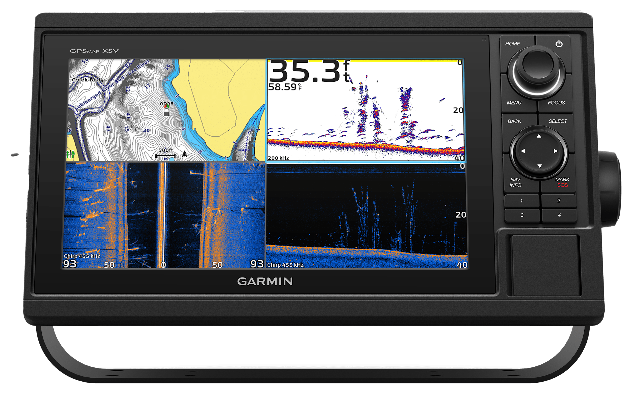 Garmin GPSMAP 1042xsv 10" Chartplotter with Sonar, Garmin Navionics+ Mapping, and GT52HW-TM Transducer