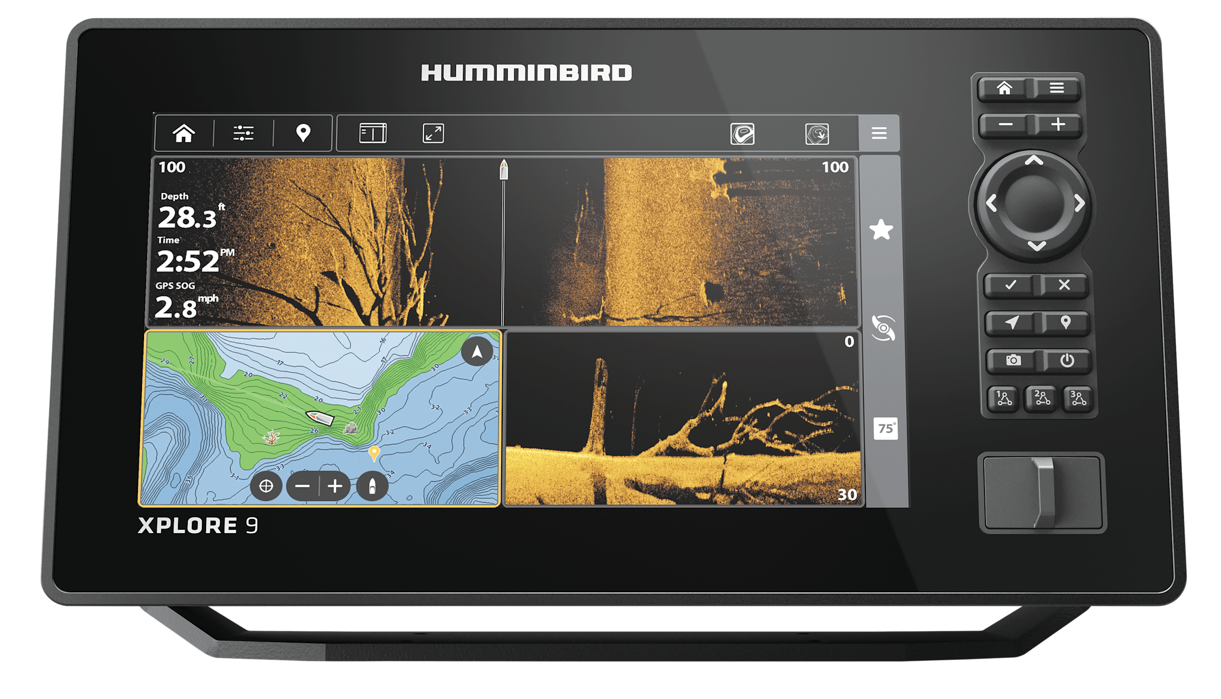 Humminbird XPLORE 9 CHIRP MEGA SI Fish Finder/Chartplotter - Control Head Only