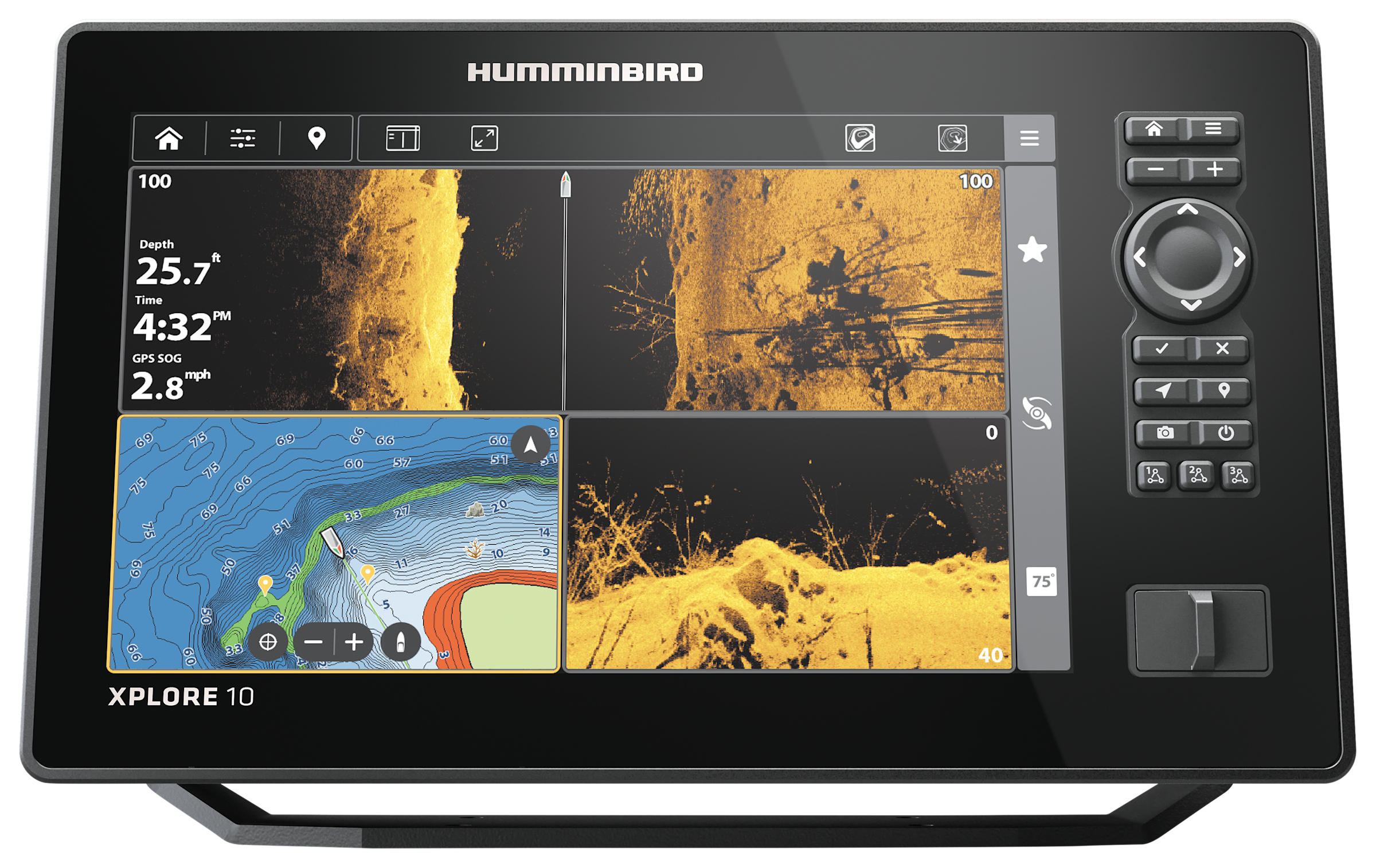 Humminbird XPLORE 10 CHIRP MEGA SI Fish Finder/Chartplotter - Control Head Only