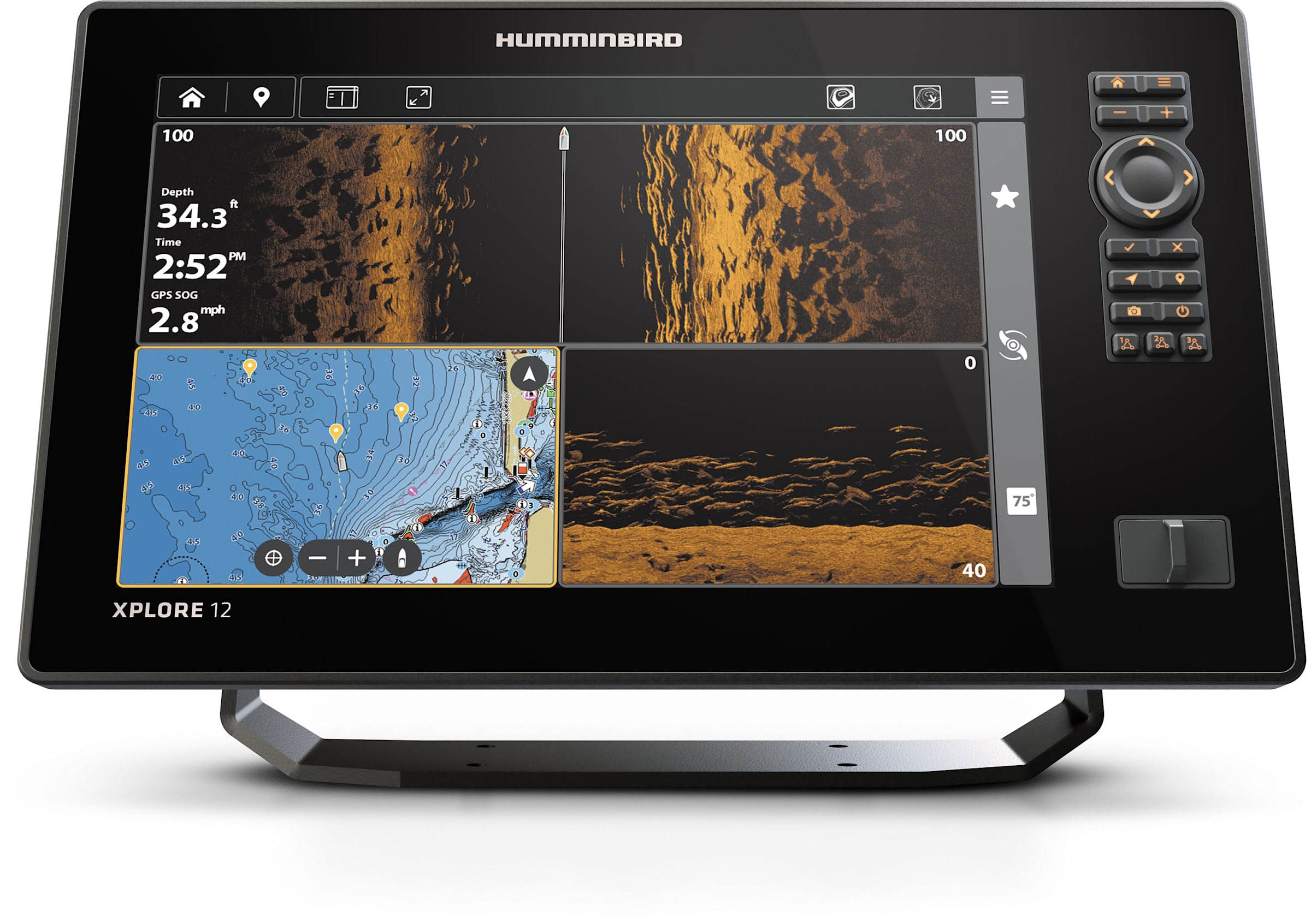 Humminbird XPLORE 12 CMSI+ CHIRP MEGA SI Fish Finder/Chartplotter