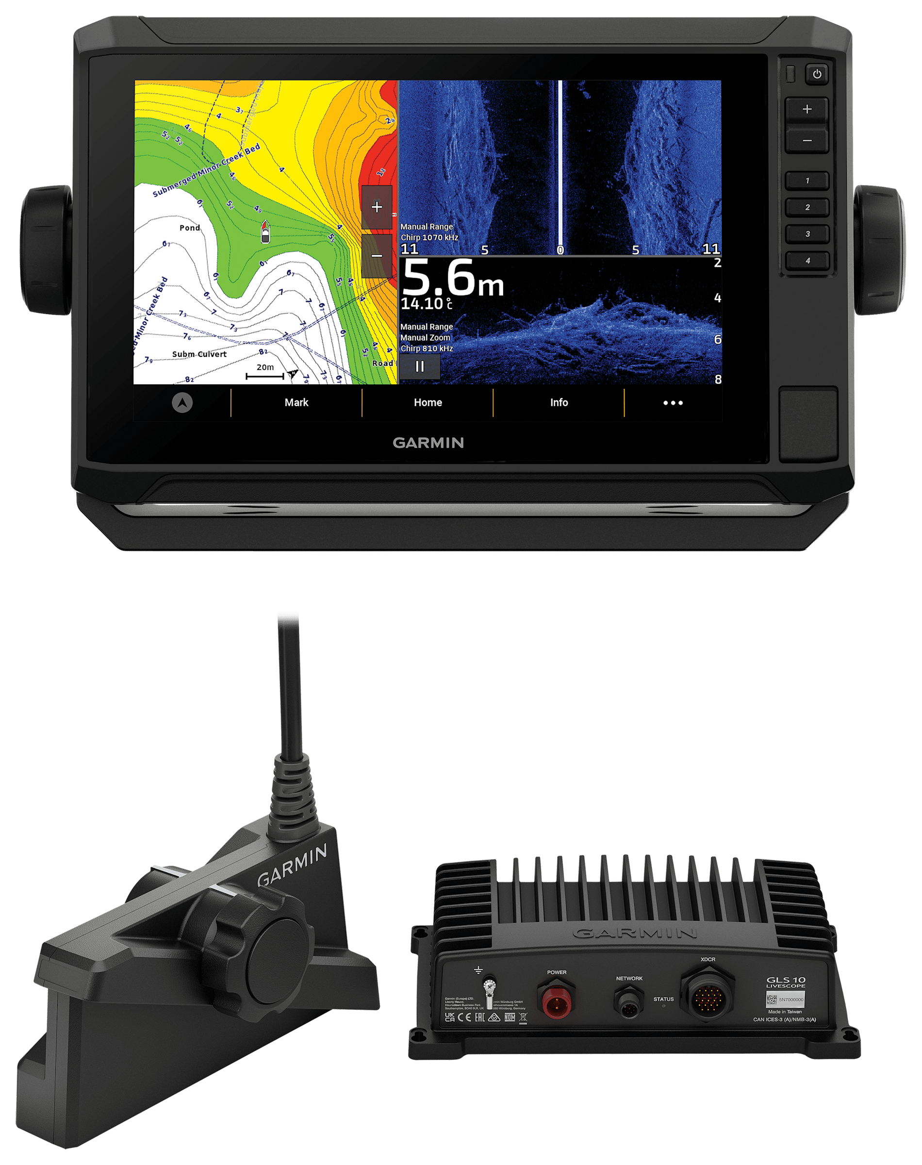 Garmin ECHOMAP UHD2 93SV GT54 Transducer with LiveScope Plus LVS34 Bundle